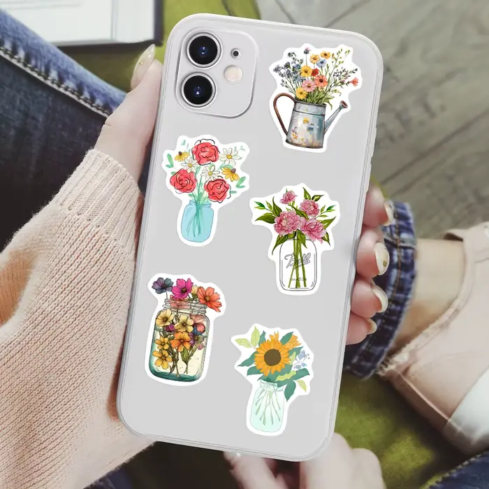 Autocollant de fleur esthétique