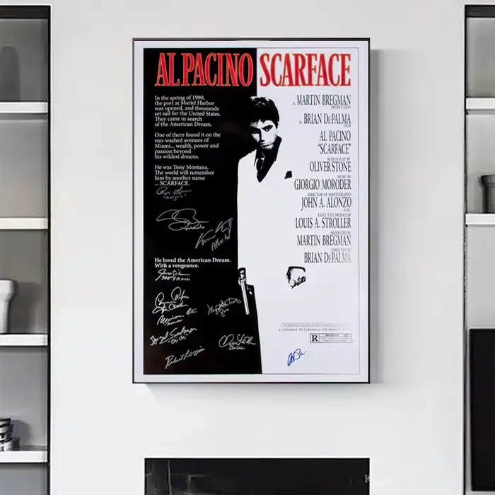 Signature film Scarface peinture affiche imprimer images murales décoratives