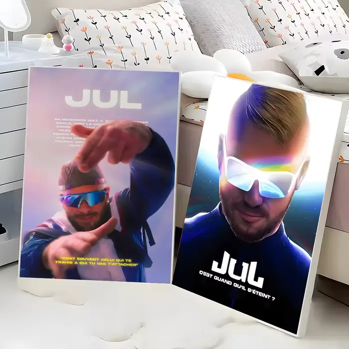 Jul album affiche de musique HD auto-adhésif étanche Art mural idéal pour la maison bureau dortoir chambre super cadeau