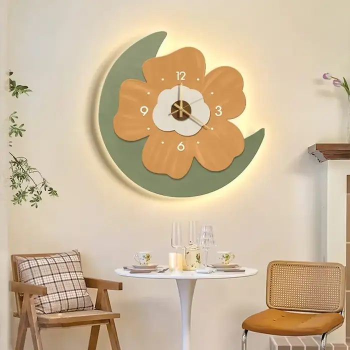 Horloge décorative légère suspendue pour Restaurant