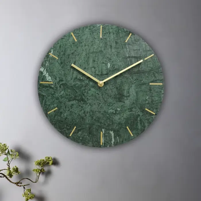 Grande horloge murale nordique en marbre naturel