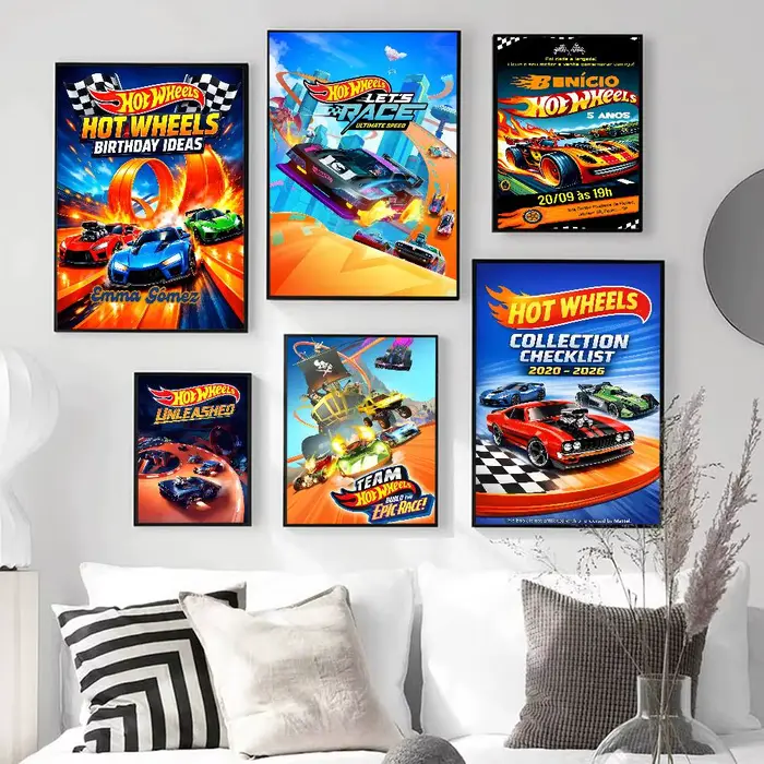 Affiches vintage classiques du film Hot Wheels