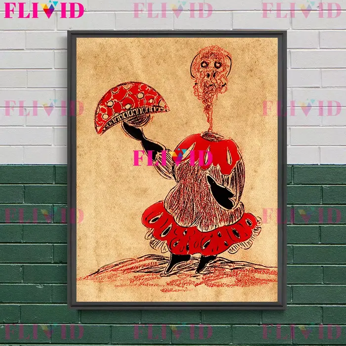 Peinture sur toile d'art mural vintage abstraite psychédélique, la magie des fées de la chambre plus
