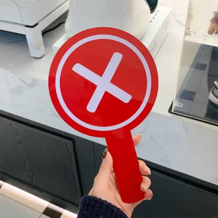 Panneau interactif signe du bon du mauvais