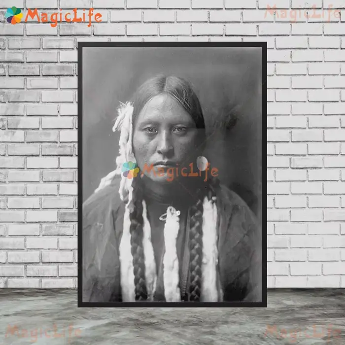 Portrait de fille indienne femme leader de la tribu