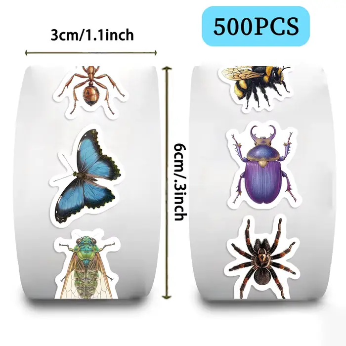 Ensemble d'autocollants insectes de dessin animé