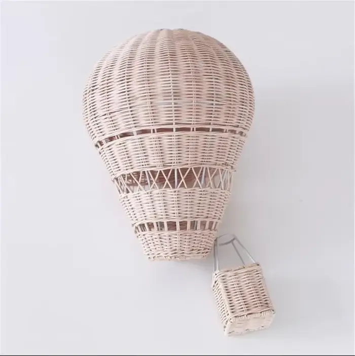 Décor de ballon à Air chaud en rotin tissé à la main