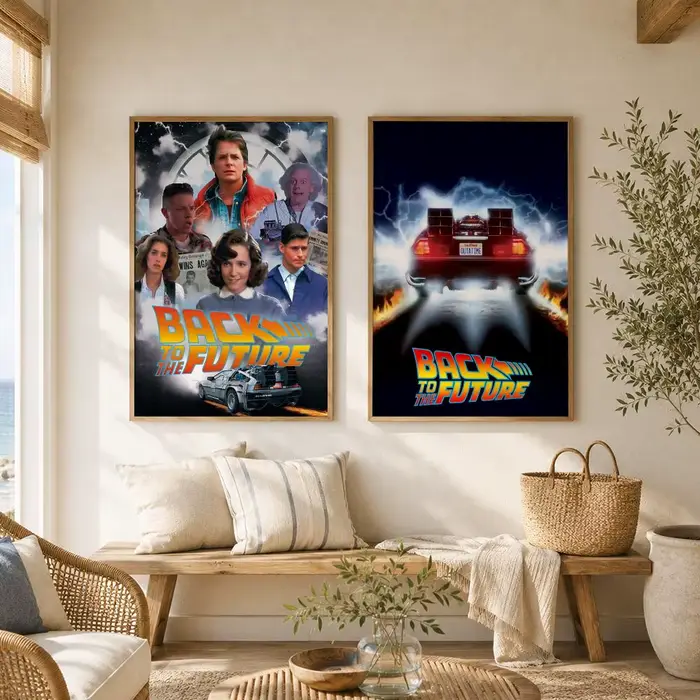 Affiche de film science-fiction B-Back to the Future