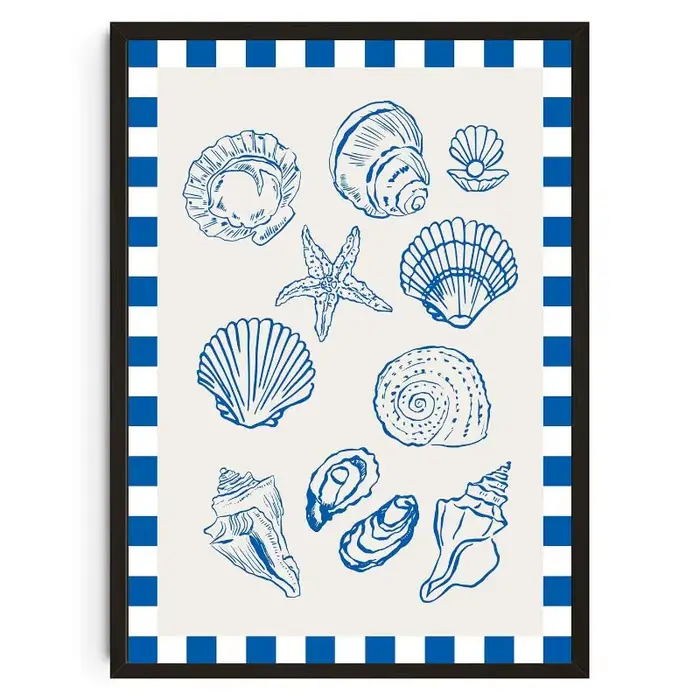 Affiche de coquillages Meet Me At The Beach, Bikini de mer d'été, citations côtières, peinture sur t