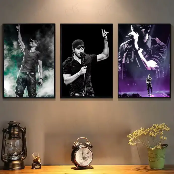 Affiche en papier imprimé de chanteur e-érique i-glesias, pour la maison, le salon, la chambre à coucher, l'entrée, le Bar, le café, peinture artistique, décoration
