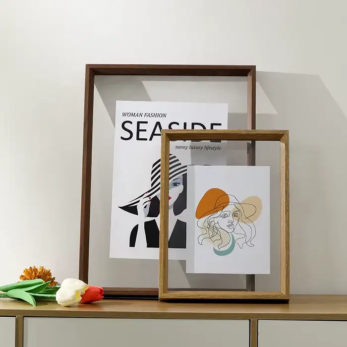 Cadre photo transparent double face pour table de calligraphie