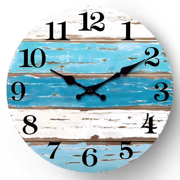 Horloge murale silencieuse en bois de style rétro, décoration de bureau, salon, chambre à coucher
