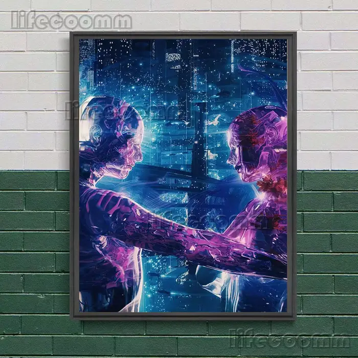 Affiche et imprimés d'art néon Punk de Science-Fiction future