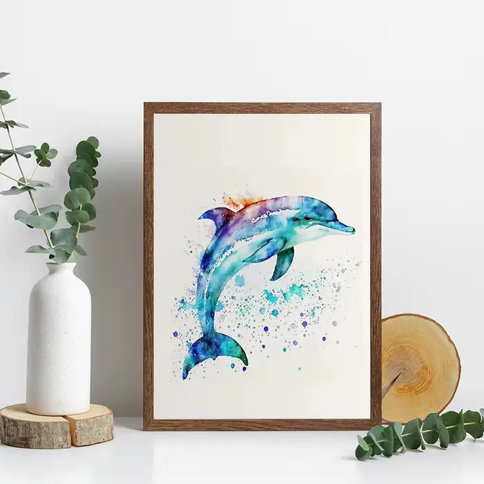 Affiche murale en forme d'animal de mer