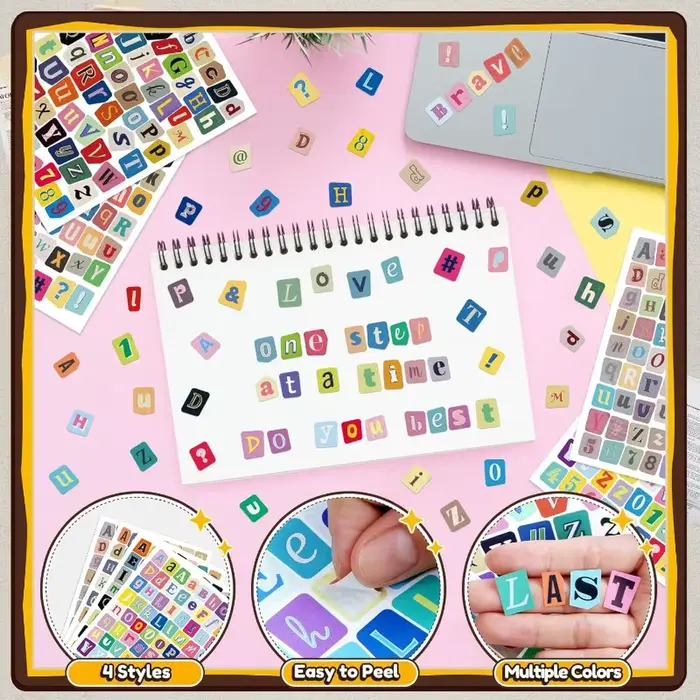 Autocollants lettres pour scrapbooking