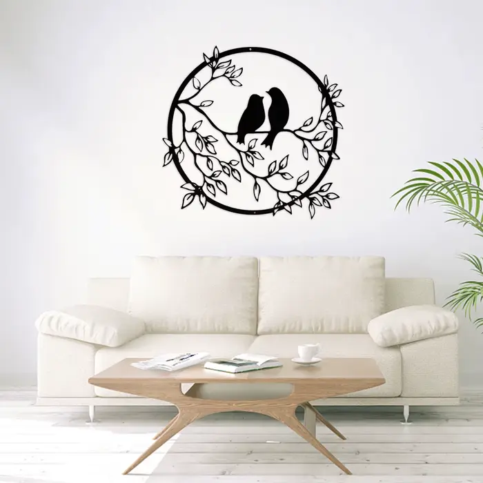 Silhouette d'Oiseaux sur Branche