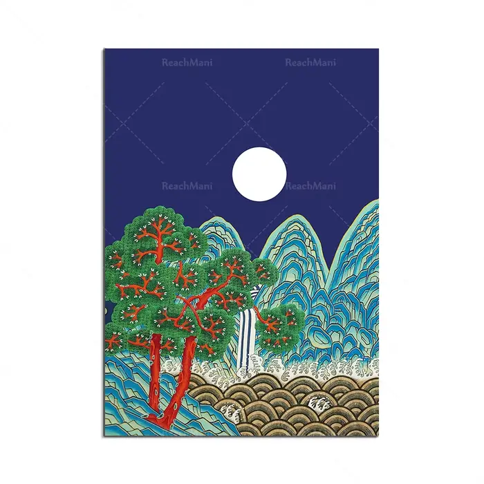 Ilwol Obongdo/peinture orientale folklorique coréenne, affiche imprimée sur toile/décoration murale 