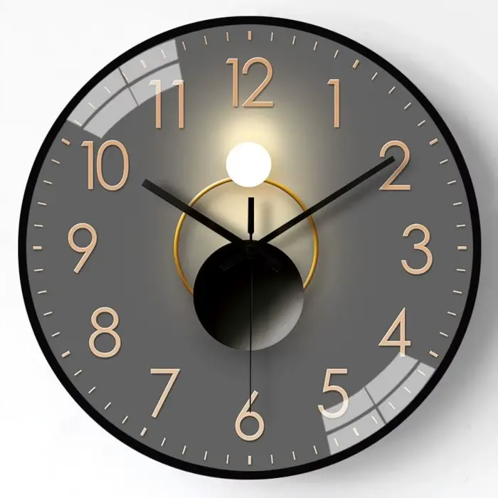 Décor moderne 8 pouces horloge murale mouvement silencieux mode
