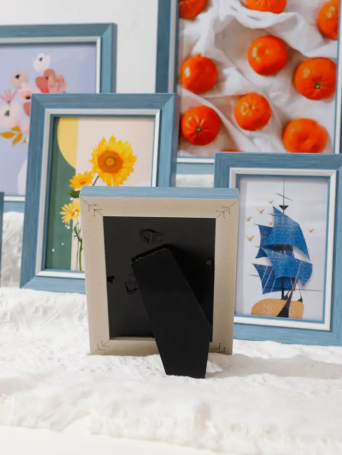 Cadre photo Simple Home Art Déco Cadre photo en plastique bleu