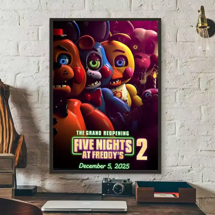 Affiche classique Fnaf Five-nights-At-Freddys, autocollant parfait, art auto-adhésif conçu pour les 