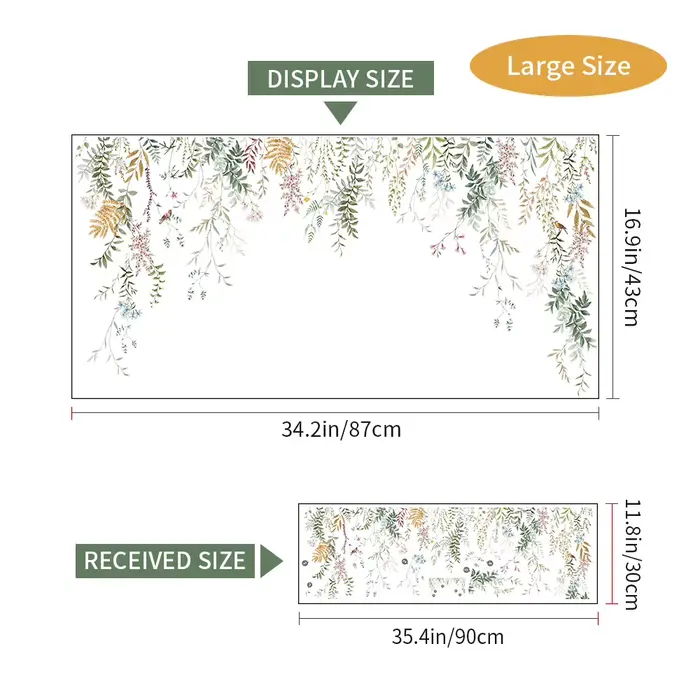 Autocollants muraux à encre arbre de vigne vert pour salon chambre maison fond décoration murale aut