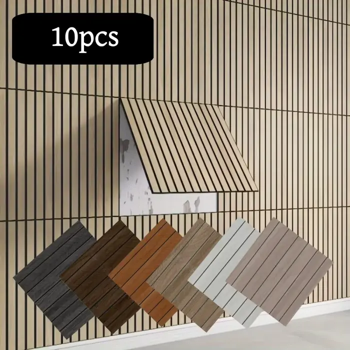 10 pièces de papier peint auto-adhésif en grille de 30 cm