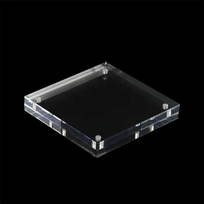 Cadre photo carré transparent, porte-photo en acrylique vierge, nuit, 120x120mm,135x135mm,150x150mm,1 pièce