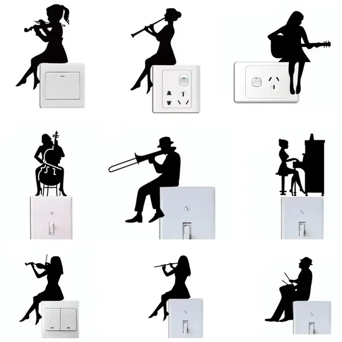 Autocollant mural en vinyle pour interrupteur