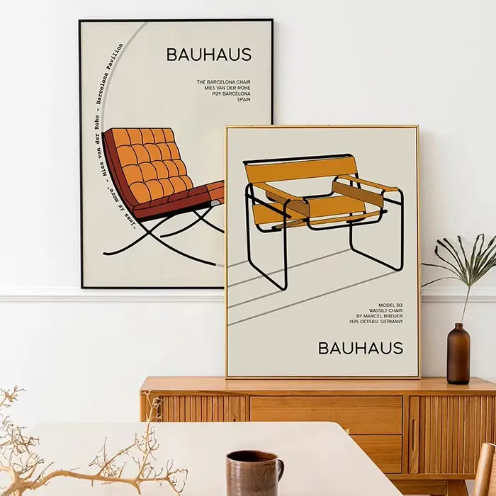 Affiches d'exposition géométriques Bauhaus