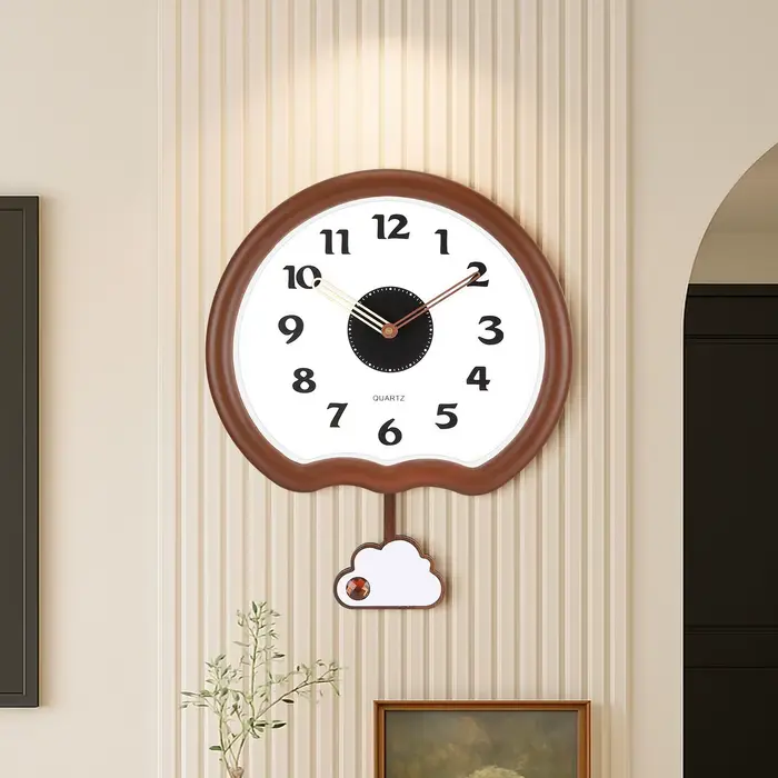 Cette horloge murale est une horloge à quartz moderne