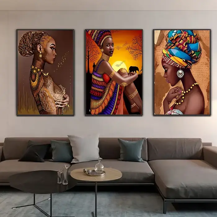 Toile de peinture de femme africaine