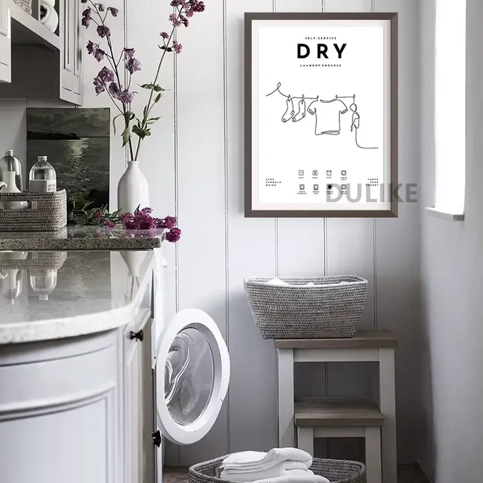 Affiche de guidage des symboles d'entretien du linge