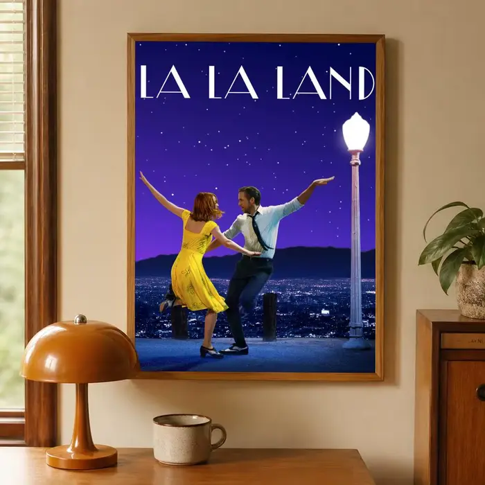 Affiche de film L-La La Land, affiche d'art mural moderne, affiche vintage, décoration de chambre po