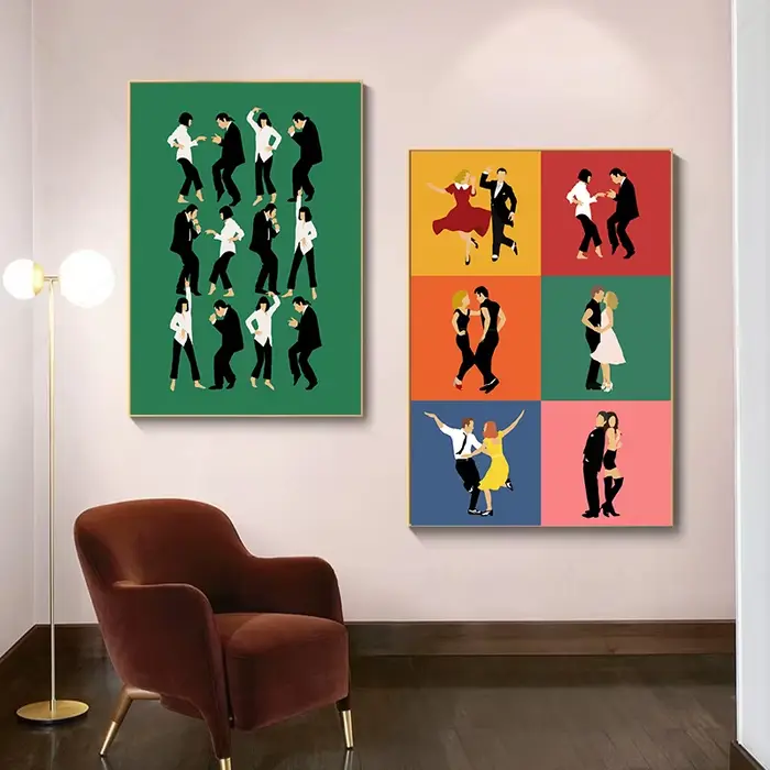 La La Land danse graisse film affiches imprime images murales drôle pulpe Fiction abstraite minimaliste Art toile peinture décor