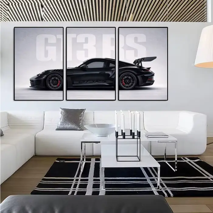 1PC Supercar G-GT3 RS Cool Car Poster Impression Murale Esthétique Moderne Décoration de Chambre Articles