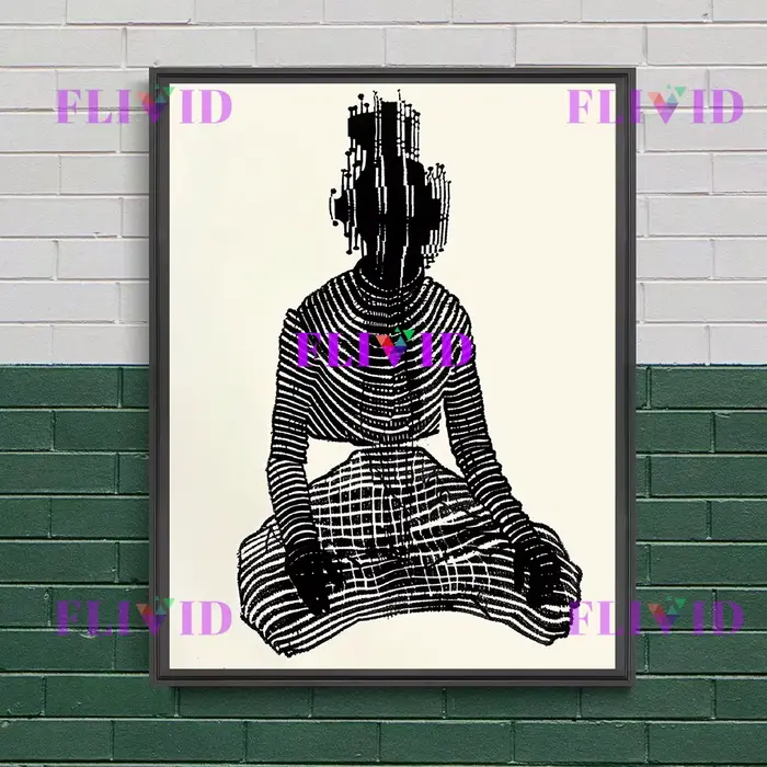 Abstrac affiche point d'impression