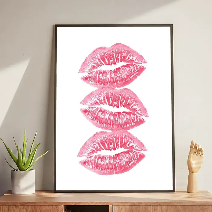 Affiche de décoration à motif rose, autocollants muraux modernes et élégants pour la décoration de l