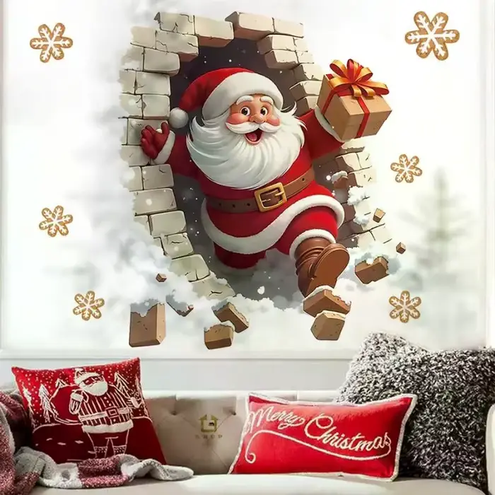 Autocollant mural du père noël