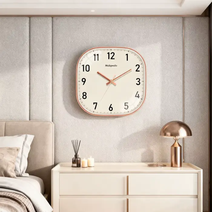 Horloge murale carrée à Quartz