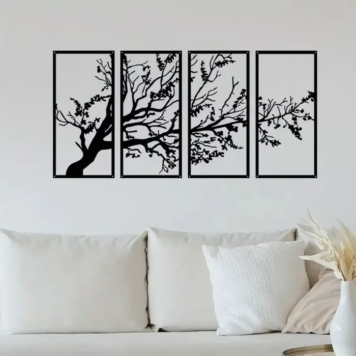 Ensemble d'art mural en métal pour la décoration intérieure et les espaces modernes