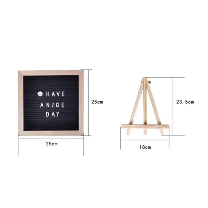 Tableau de messages en bois simple avec lettres modifiables