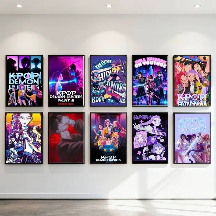 Affiche d'anime K-pop D-Demon Hunters
