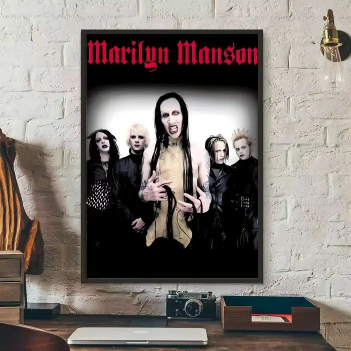Affiche de chanteur m-marilyn m-manson, autocollant Mural amovible, Art Mural auto-adhésif, décorati