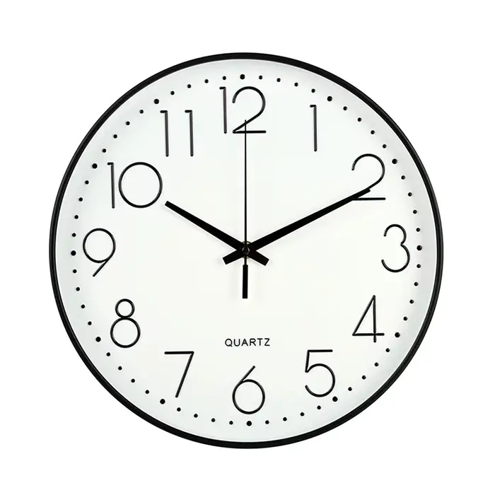 12 pouces horloge murale Design moderne nordique bois salon mécanique d'horloge silencieuse chambre cuisine bureau brève