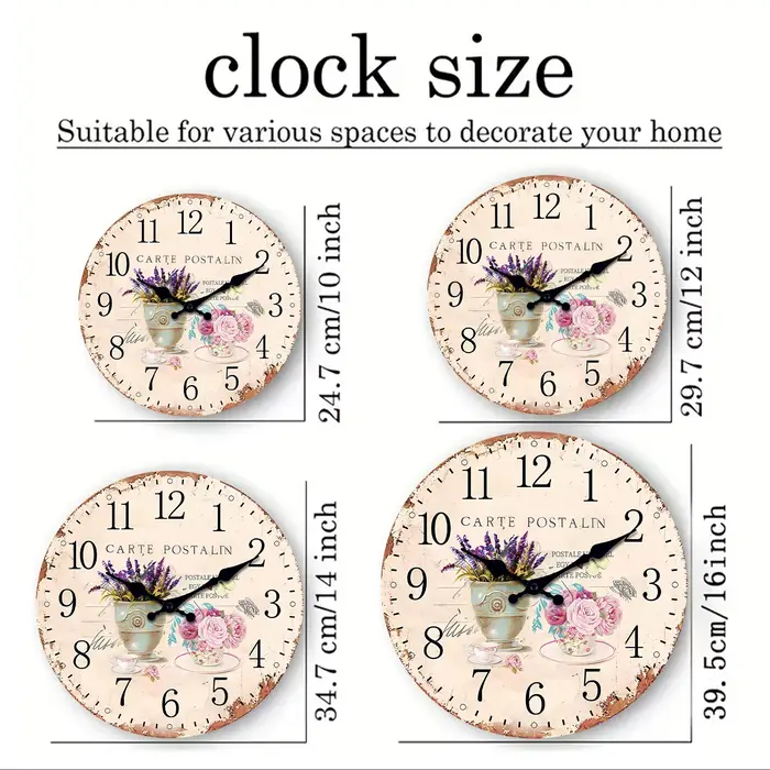 Horloge murale rétro européenne en bois salon chambre cuisine décoration de la maison