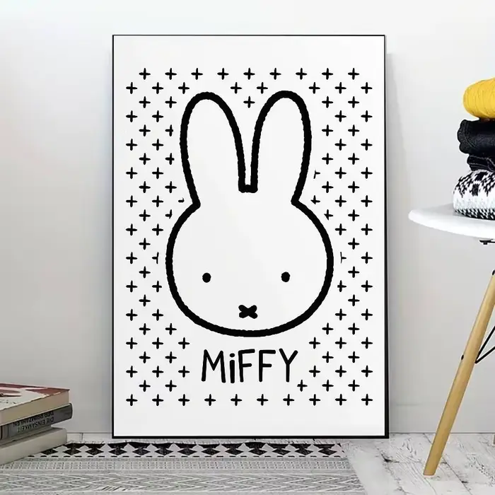 Affiche M-Miffy Kawaii pour la décoration moderne des bureaux à domicile