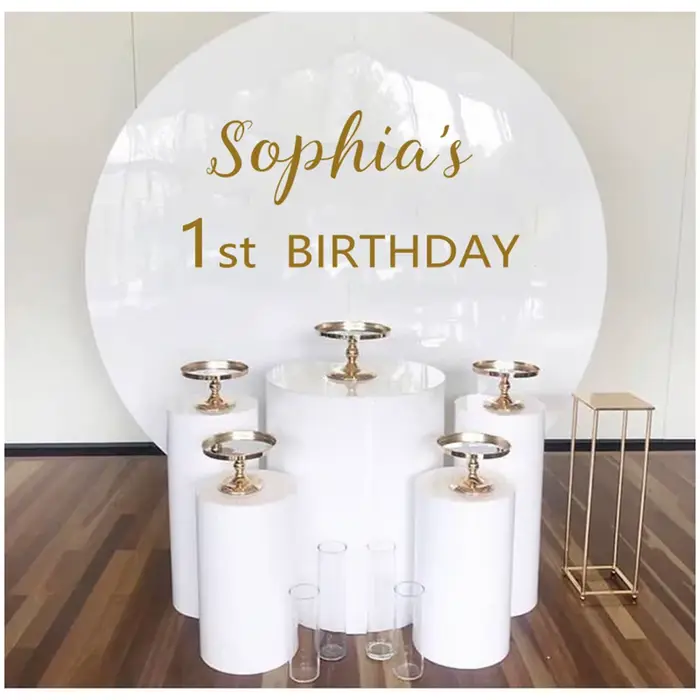 Autocollant mural en vinyle avec signe joyeux anniversaire, autocollant en vinyle avec nom personnal