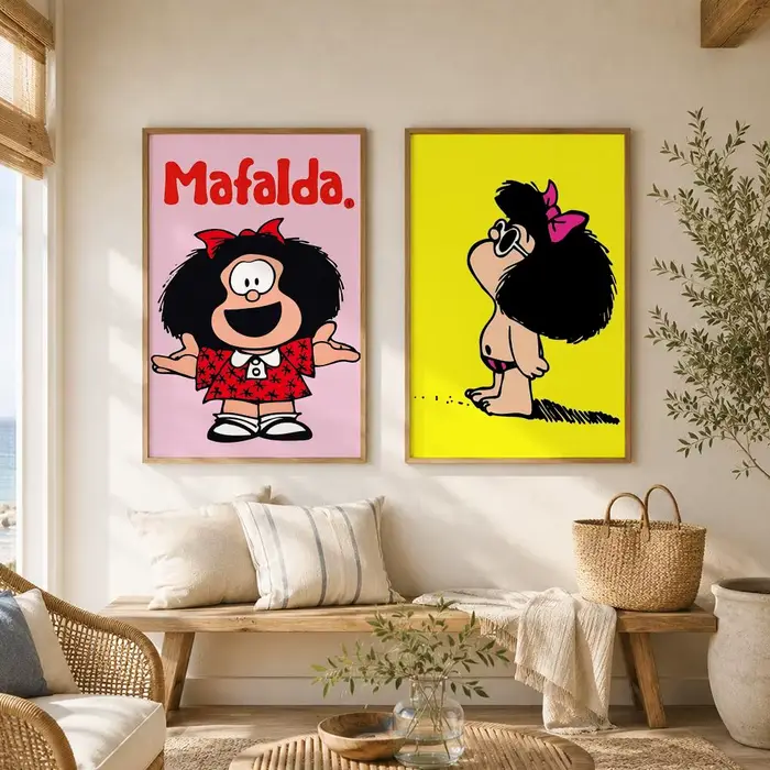 Affiche de personnage de bande dessinée classique M-Mafalda