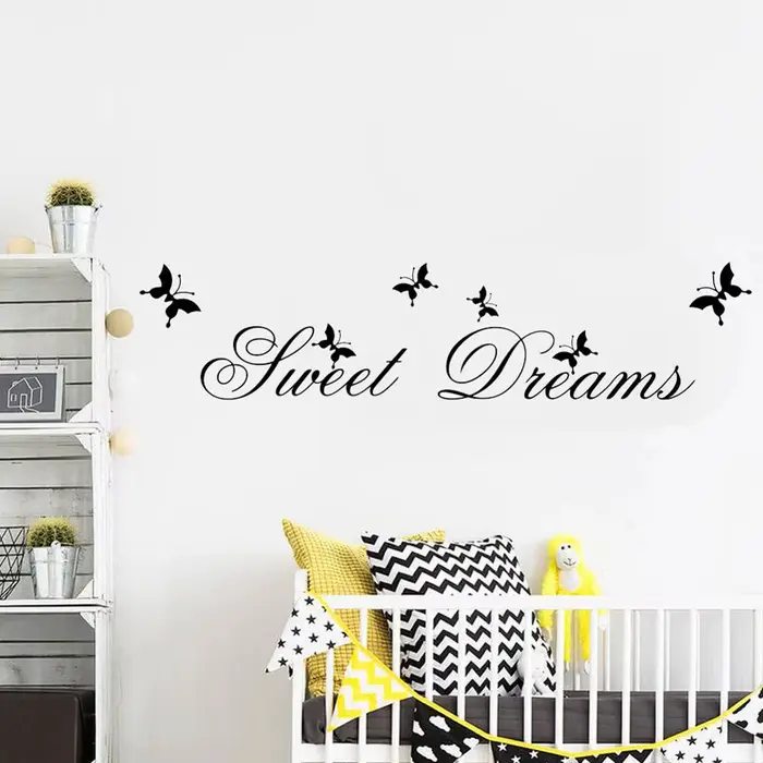 Autocollants muraux doux rêves, décoration murale amovible pour chambre de bébé, affiche de chambre 