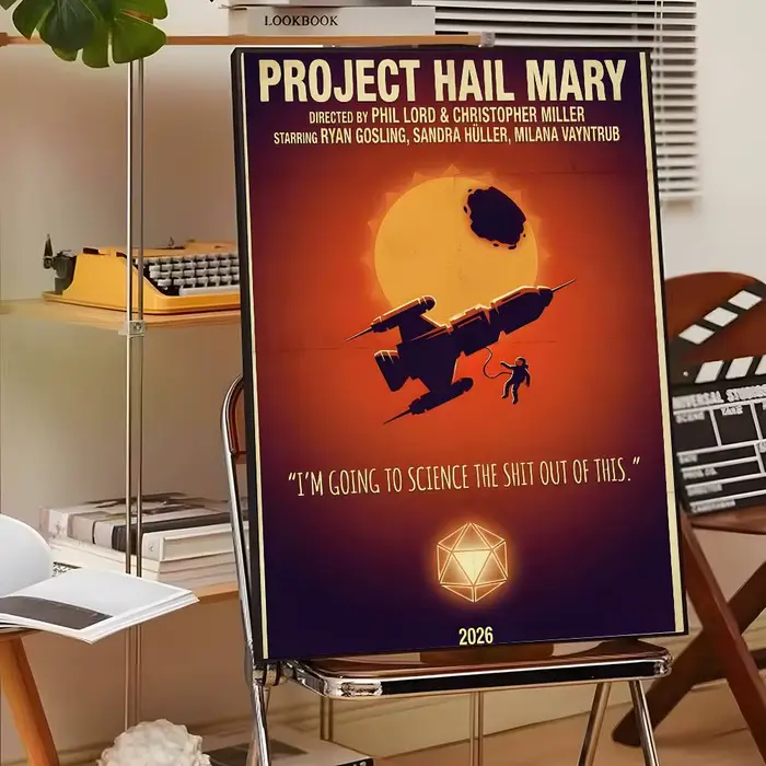 Project Hail Mary 2026 Movie Fashion Canvas Wall Art pour décoration murale de salon
